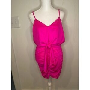Milk & Honey Pink rushed dress